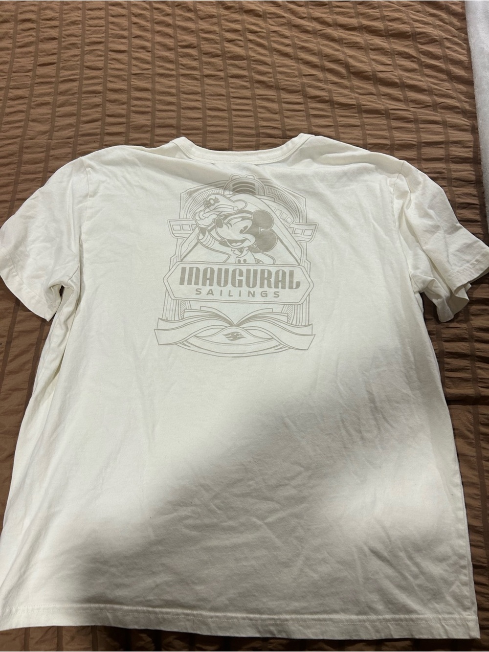 Disney White 'Inaugural Sailings' Graphic Crew Tee